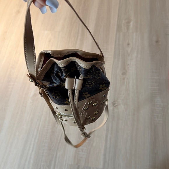 Brown and Tan Designer Bucket Bag - Picture 7 of 7